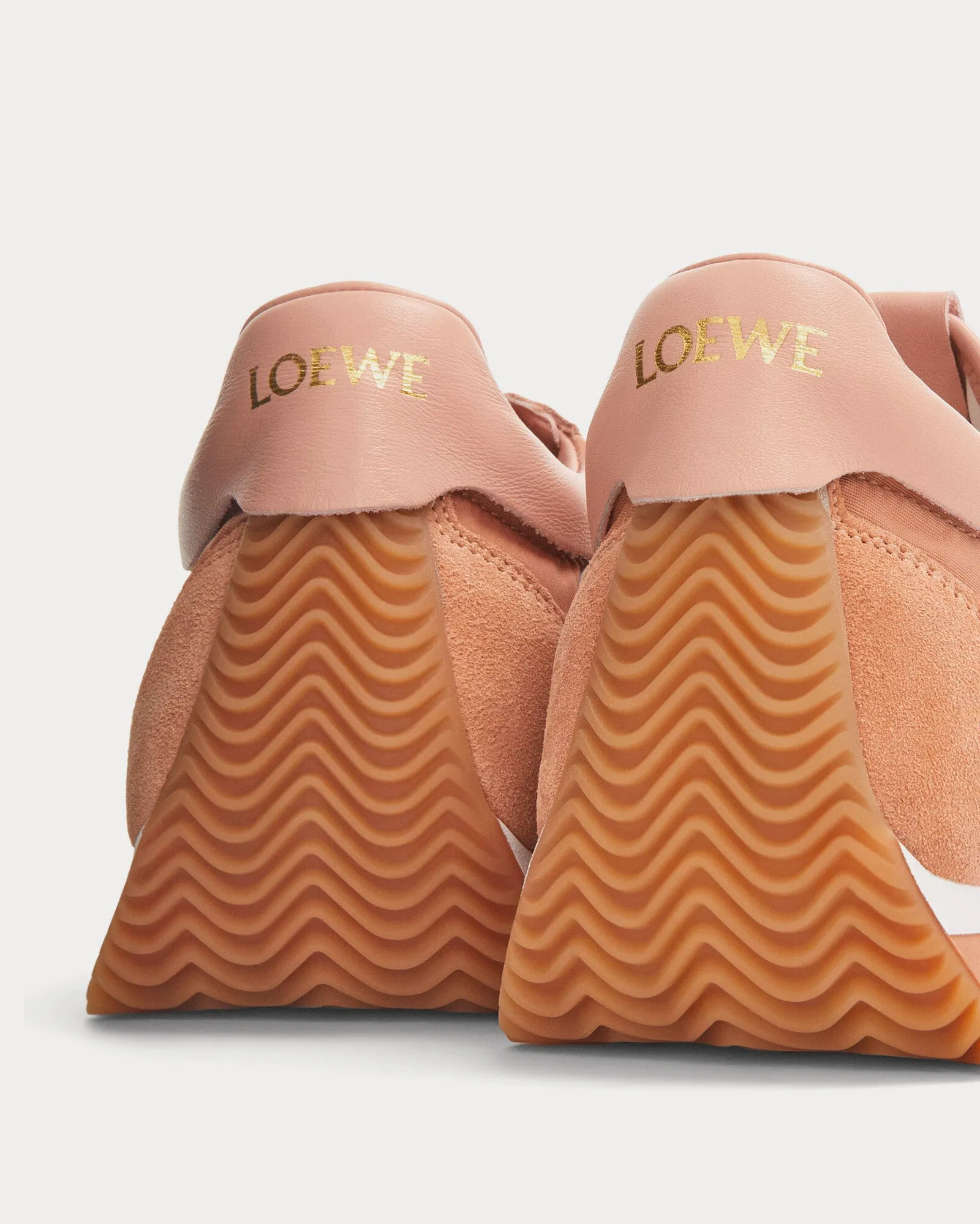 Flow Runner Nylon & Suede Powder Low Top Sneakers
