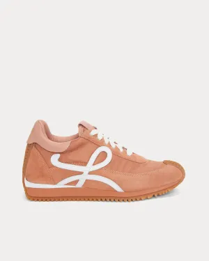 Flow Runner Nylon & Suede Powder Low Top Sneakers