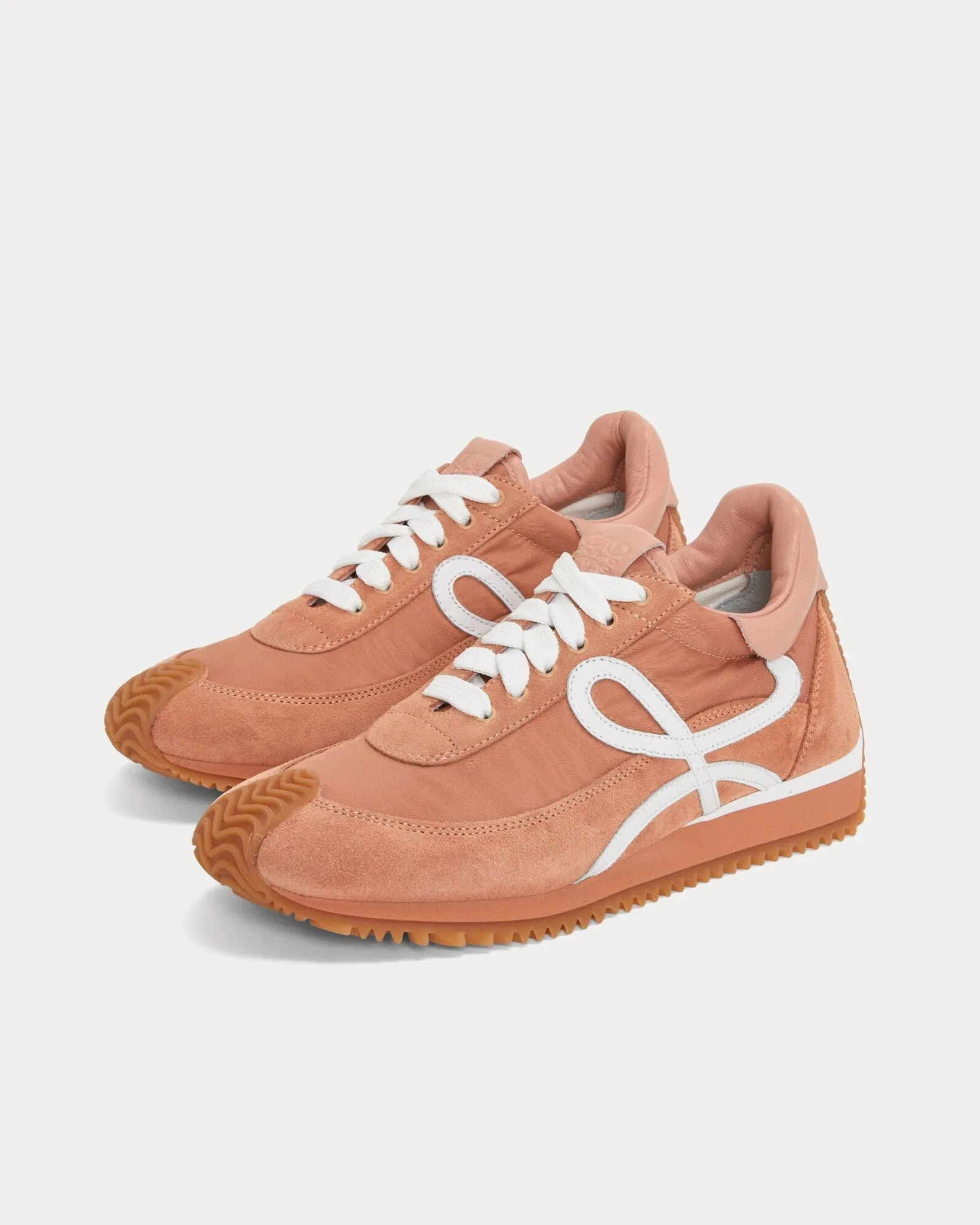 Flow Runner Nylon & Suede Powder Low Top Sneakers