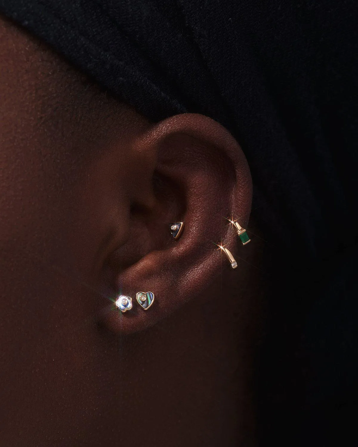Flower Diamond Stud