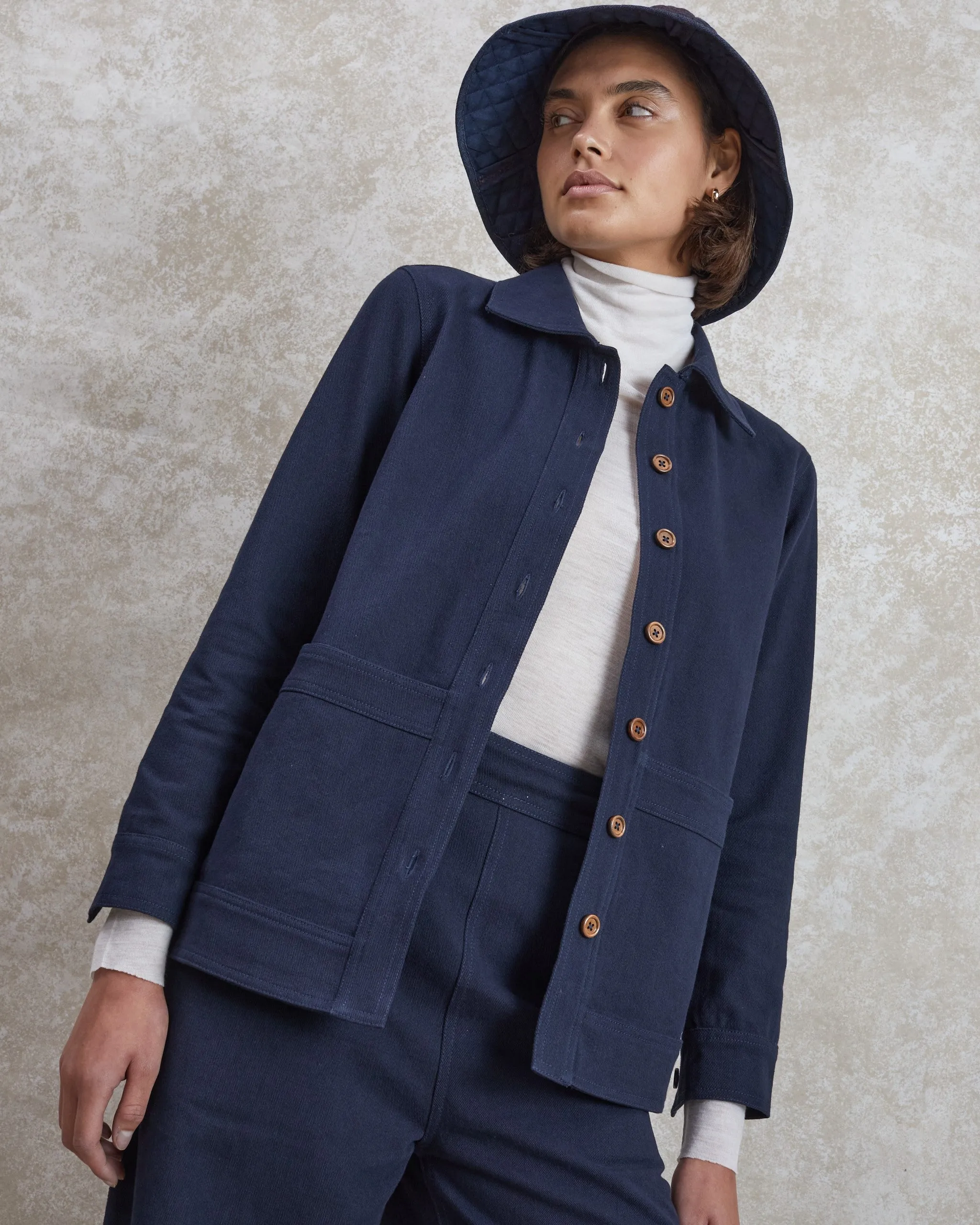Gemma - Navy Drill Jacket