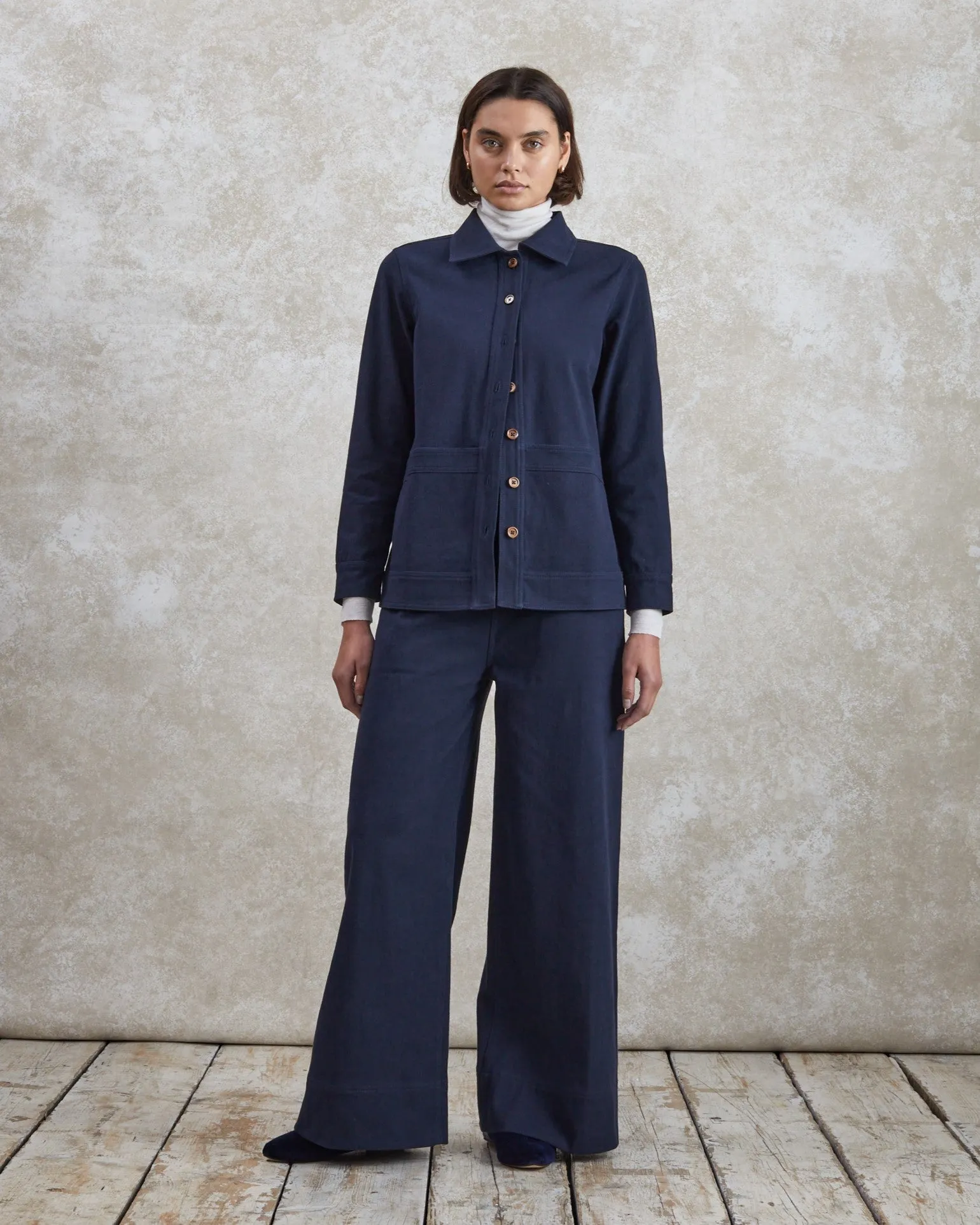 Gemma - Navy Drill Jacket