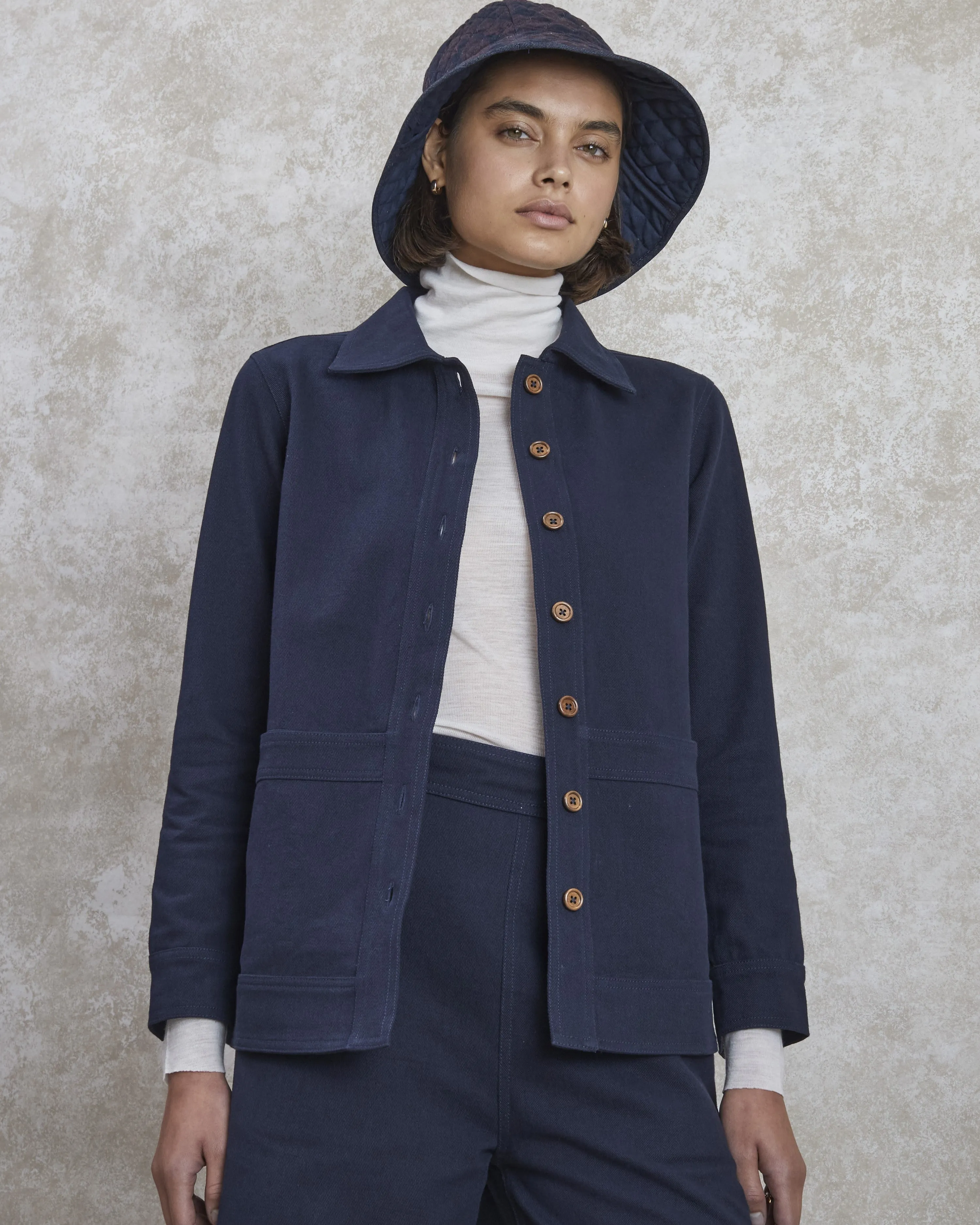 Gemma - Navy Drill Jacket
