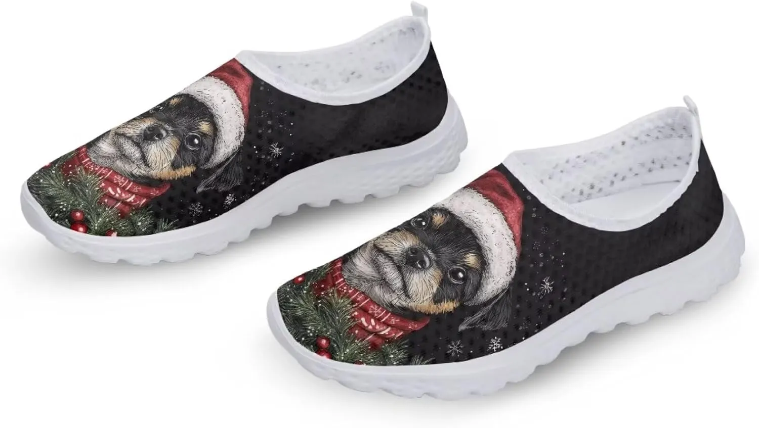 GIFTPUZZ Women Men Casual Non Slip Comfort Walking Shoes Soft Lightweight Slip On Sneakers