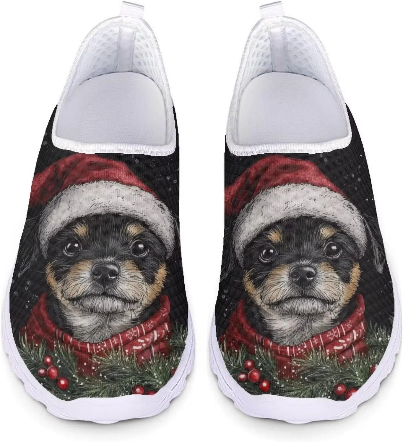 GIFTPUZZ Women Men Casual Non Slip Comfort Walking Shoes Soft Lightweight Slip On Sneakers