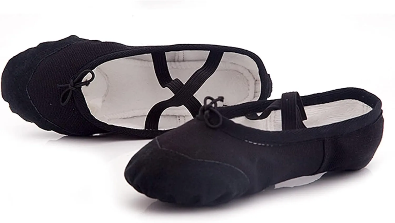 Girls Ballet Shoes Toddler Canvas Ballet Slippers Practice Slip On Dance Shoes for Boys/Little Kid/Big Kid/Women