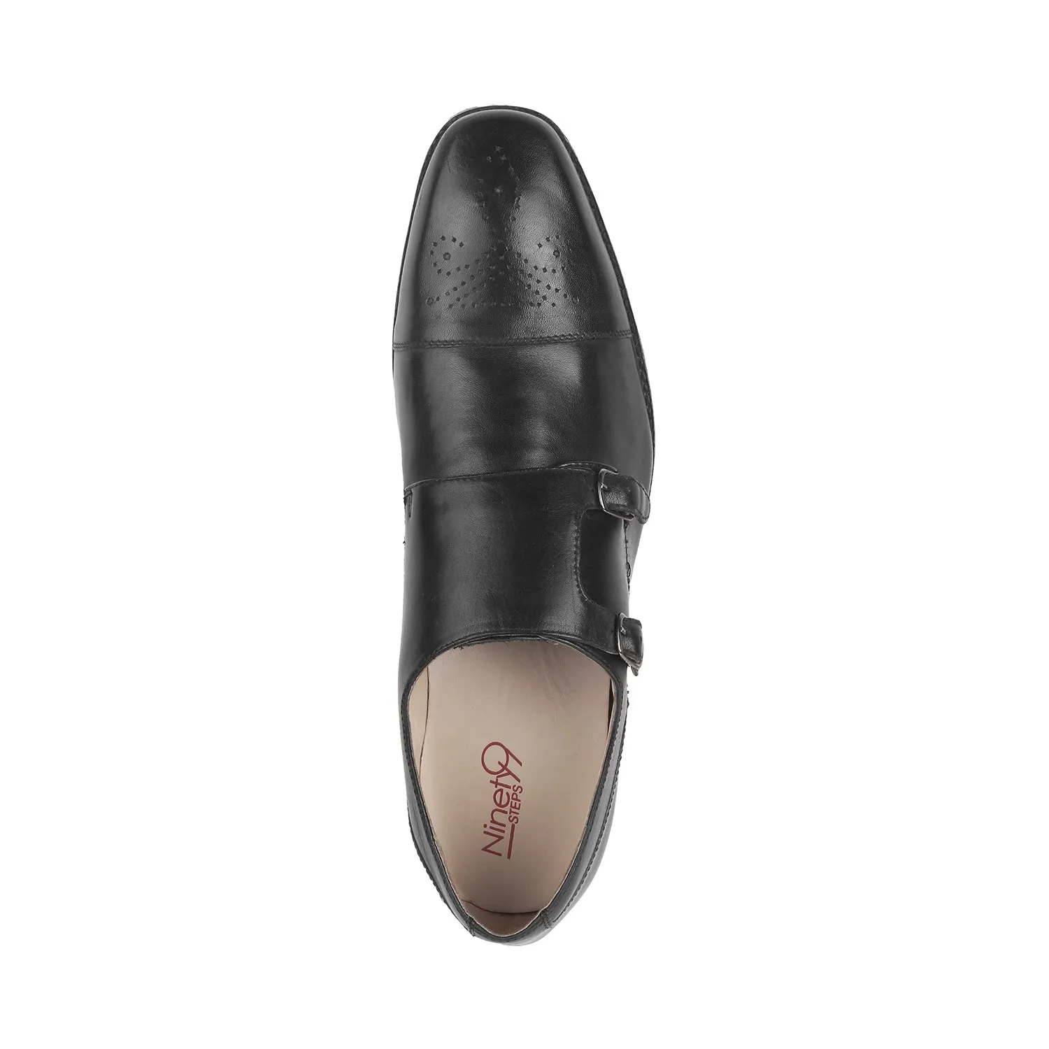Gucinari - AMP <br> Big Size Regular Width Black Leather Slip-On Shoes For Men