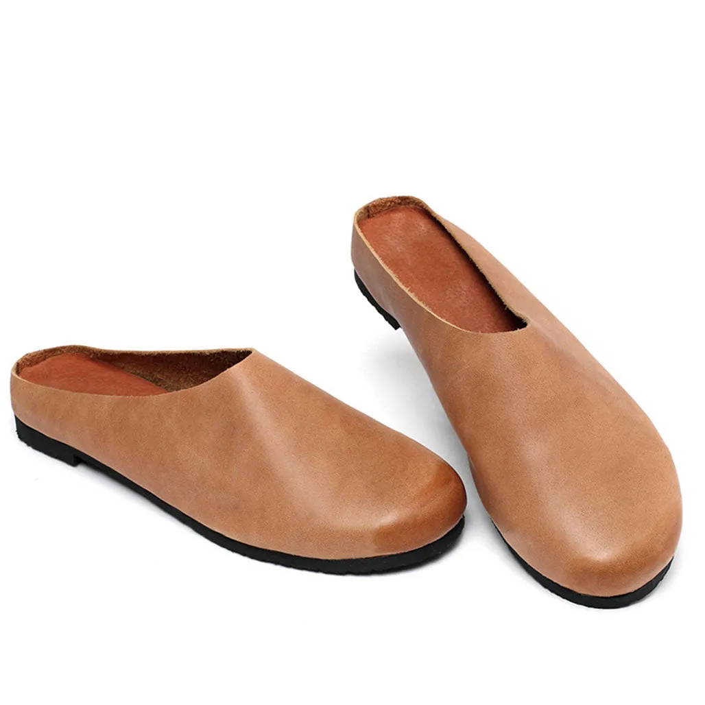Handmade Comfortable Women's Leather Slippers