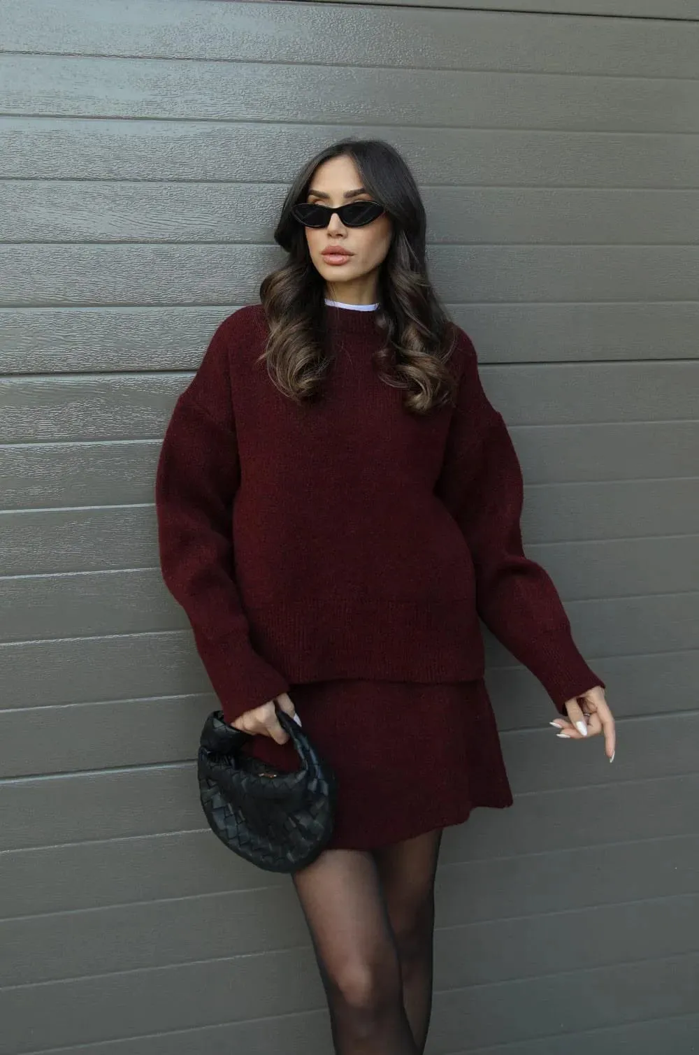 Helena | Knitted Skirt Suit (Top   Skirt)
