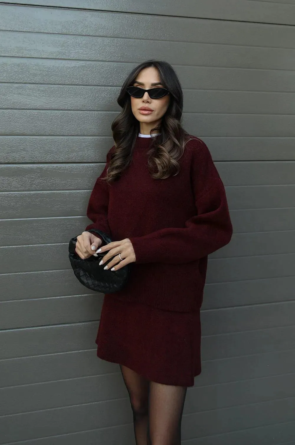 Helena | Knitted Skirt Suit (Top   Skirt)