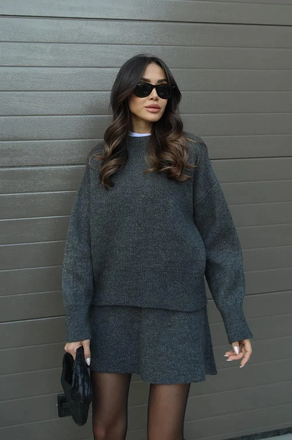 Helena | Knitted Skirt Suit (Top   Skirt)