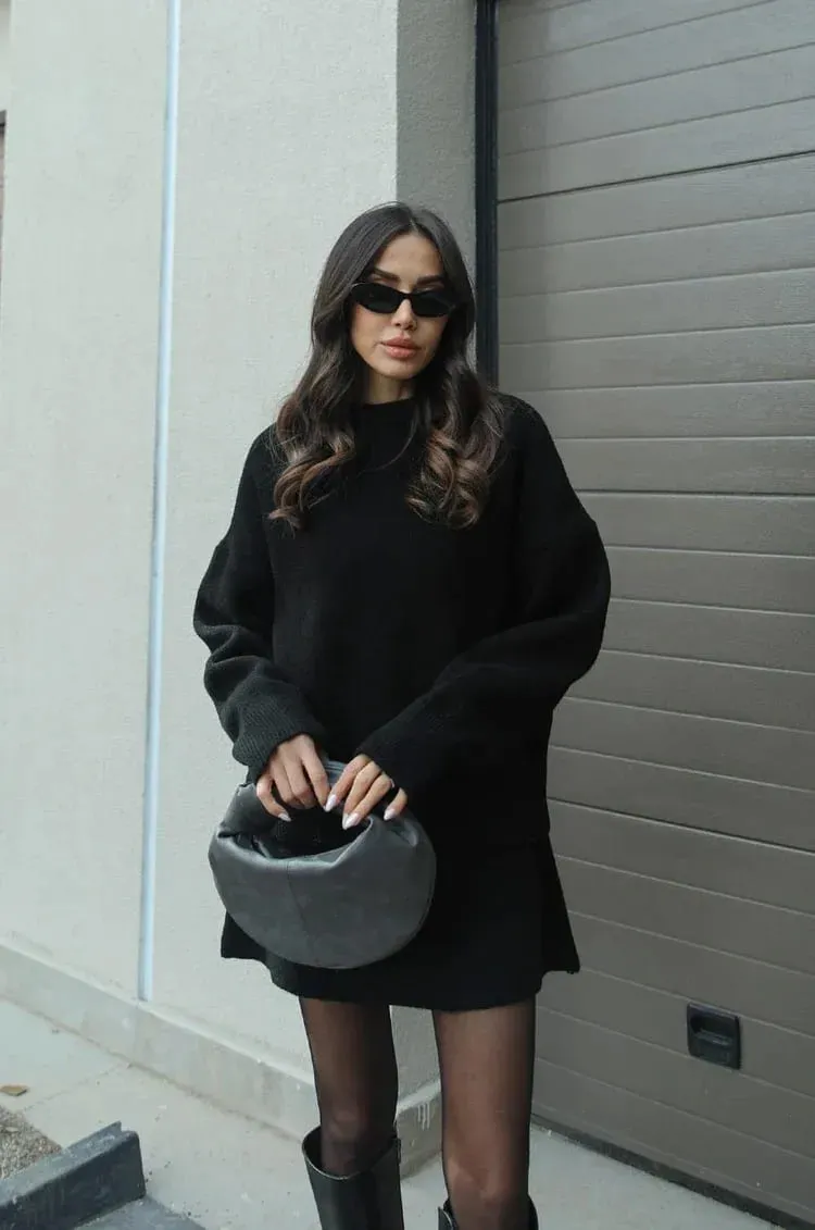Helena | Knitted Skirt Suit (Top   Skirt)