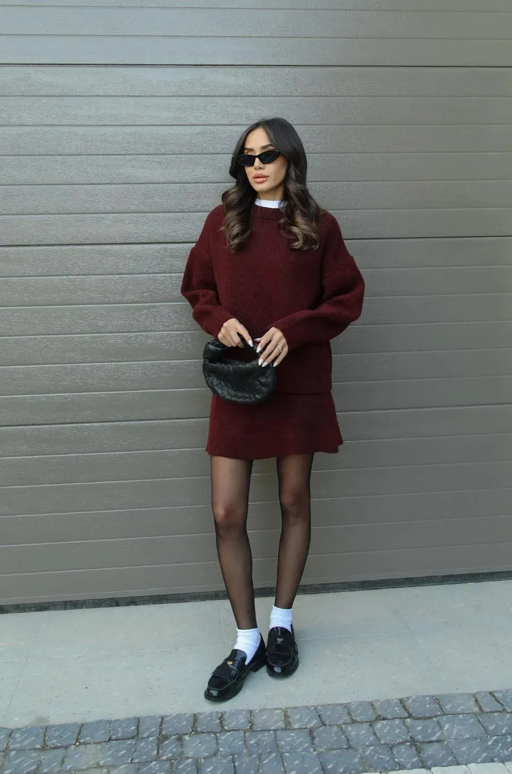 Helena | Knitted Skirt Suit (Top   Skirt)