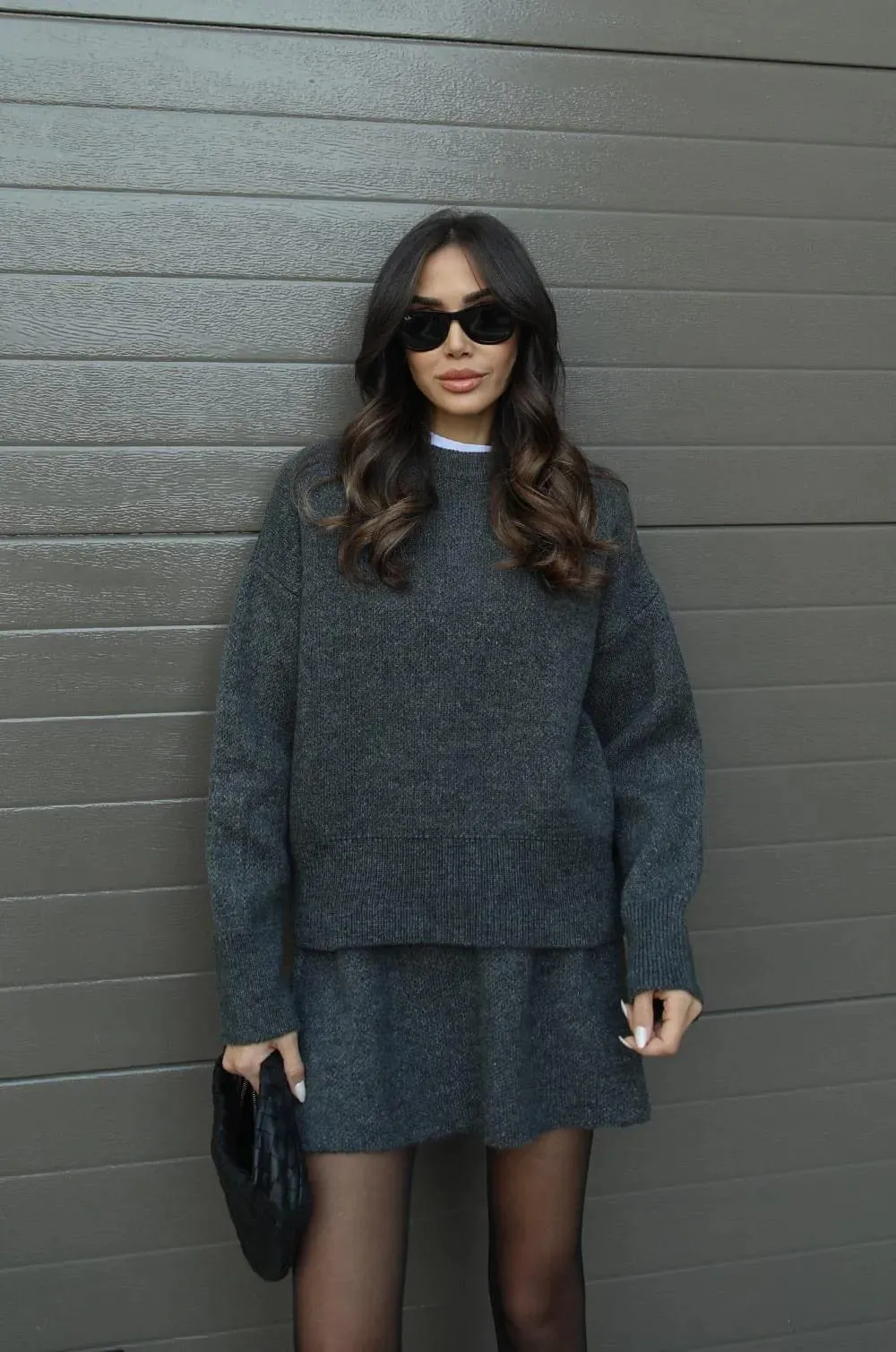 Helena | Knitted Skirt Suit (Top   Skirt)