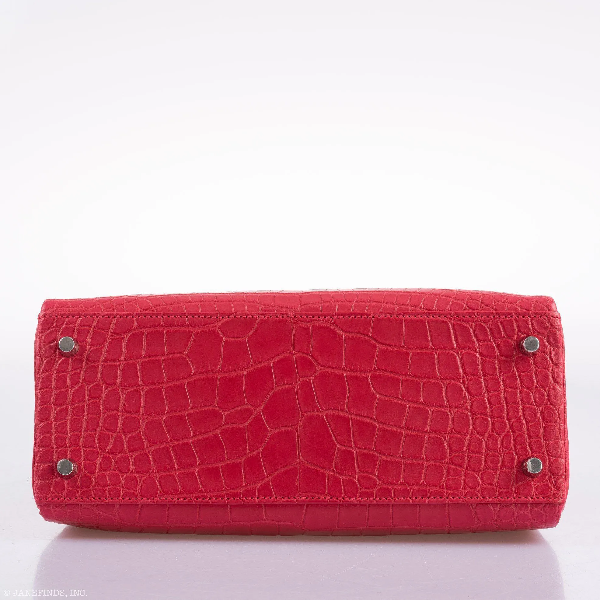 Hermès Kelly 28 Retourne Rose Extreme Matte Alligator Palladium Hardware
