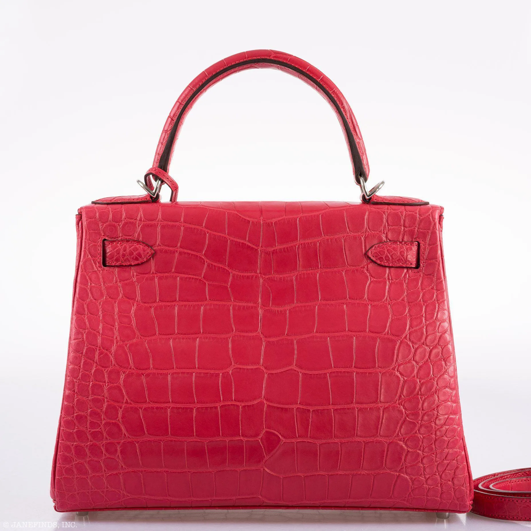 Hermès Kelly 28 Retourne Rose Extreme Matte Alligator Palladium Hardware
