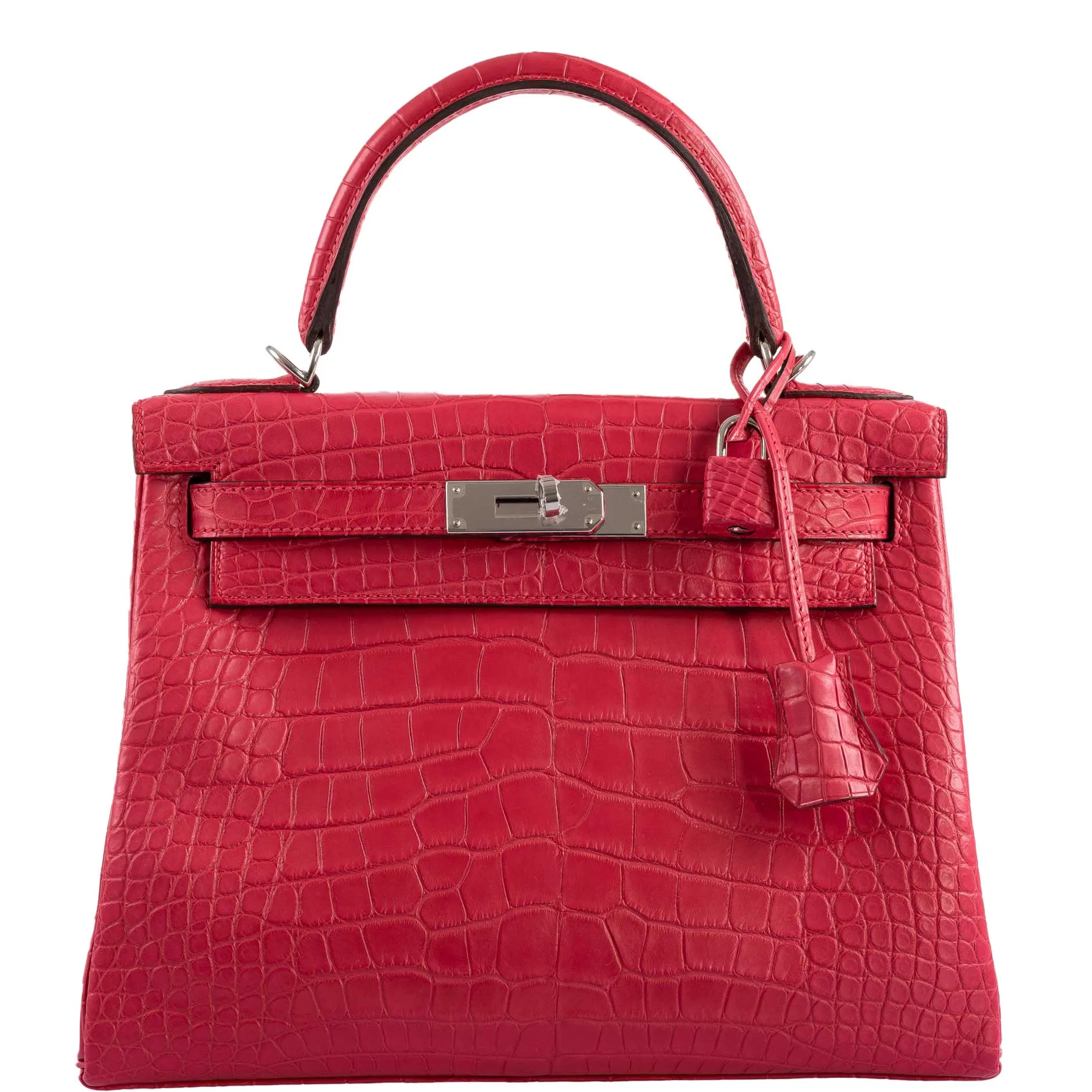 Hermès Kelly 28 Retourne Rose Extreme Matte Alligator Palladium Hardware