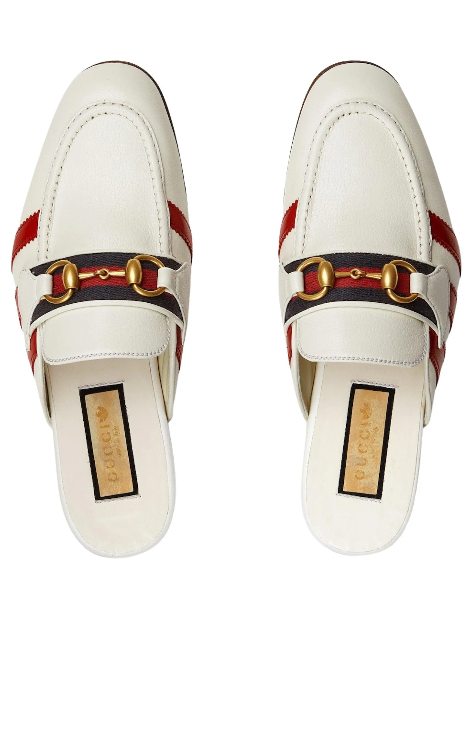 Horsebit x Adidas Leather Slipper in White