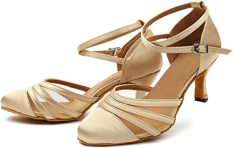 HROYL Womens Closed Toe Latin Salsa Ballroom Dance Shoes,Model 516/117/189