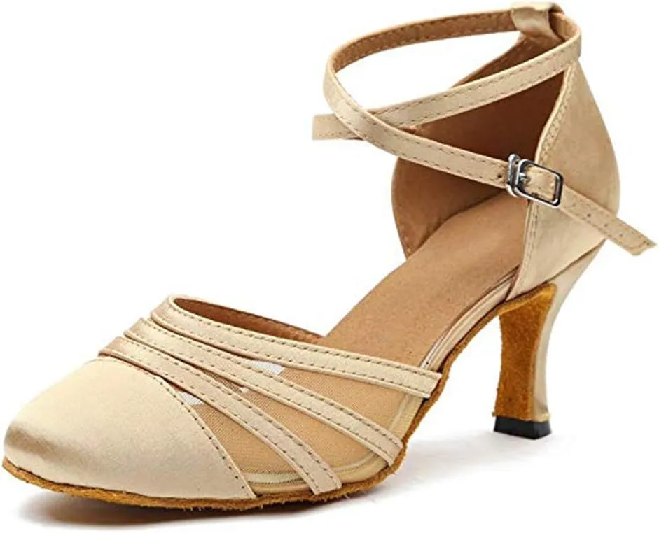 HROYL Womens Closed Toe Latin Salsa Ballroom Dance Shoes,Model 516/117/189