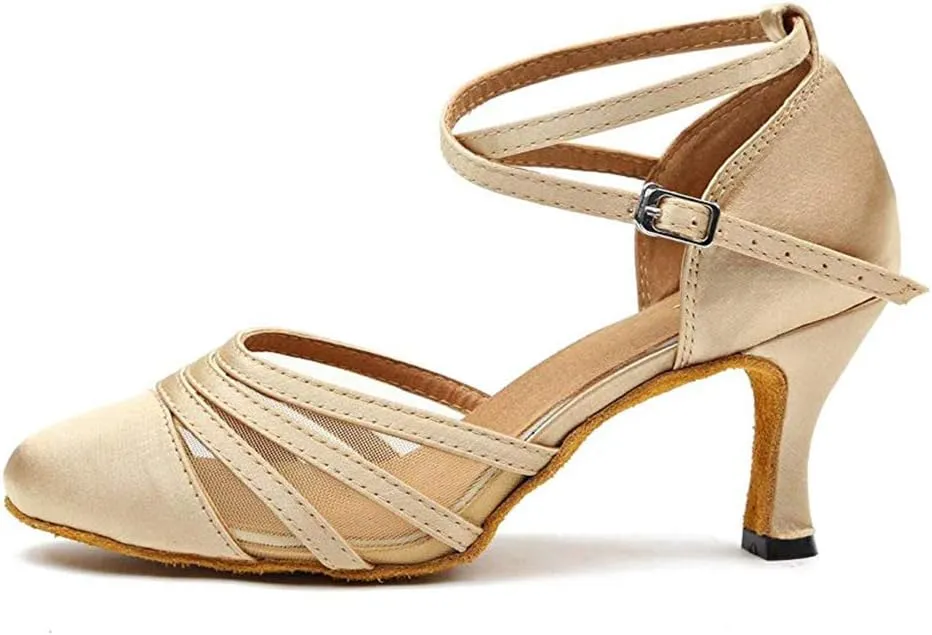 HROYL Womens Closed Toe Latin Salsa Ballroom Dance Shoes,Model 516/117/189