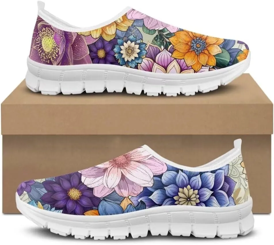 Jeiento Breathable Running Sneaker for Women Ladies Tennis Shoes Comfort Footwear Trainers Mesh Shoes Causal Travel Walking Flat Shoes