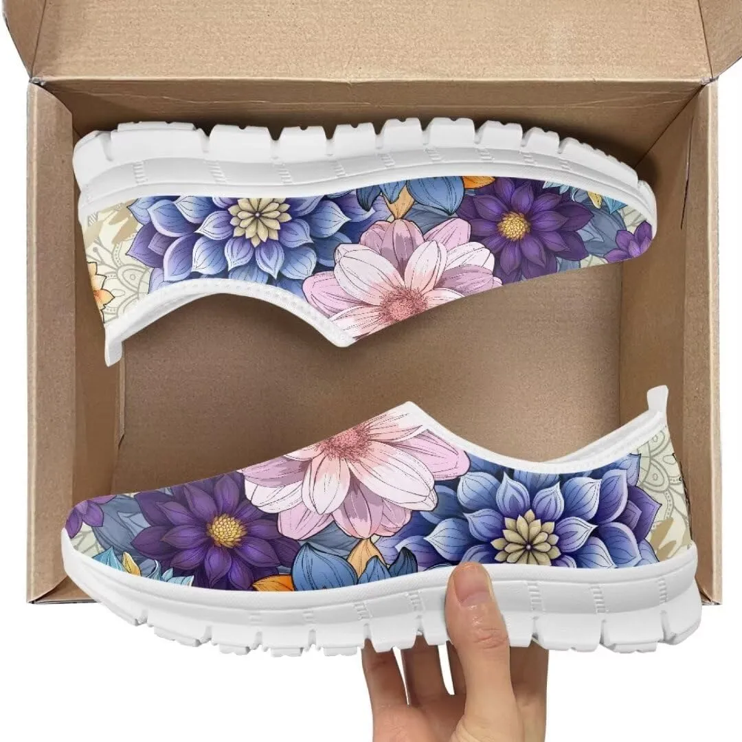 Jeiento Breathable Running Sneaker for Women Ladies Tennis Shoes Comfort Footwear Trainers Mesh Shoes Causal Travel Walking Flat Shoes