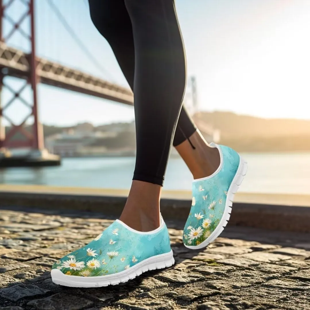 Jeiento Fashion Sneakers for Women Athletic Running Shoes Breathable Mesh Gym Sports Shoes Walking Shoes Outdoor Comfort Footwear Trainers Mesh Shoes