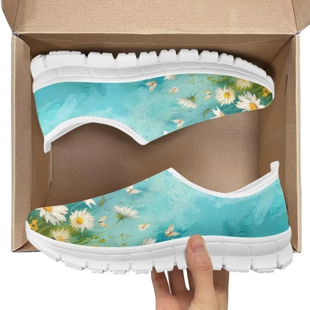 Jeiento Fashion Sneakers for Women Athletic Running Shoes Breathable Mesh Gym Sports Shoes Walking Shoes Outdoor Comfort Footwear Trainers Mesh Shoes