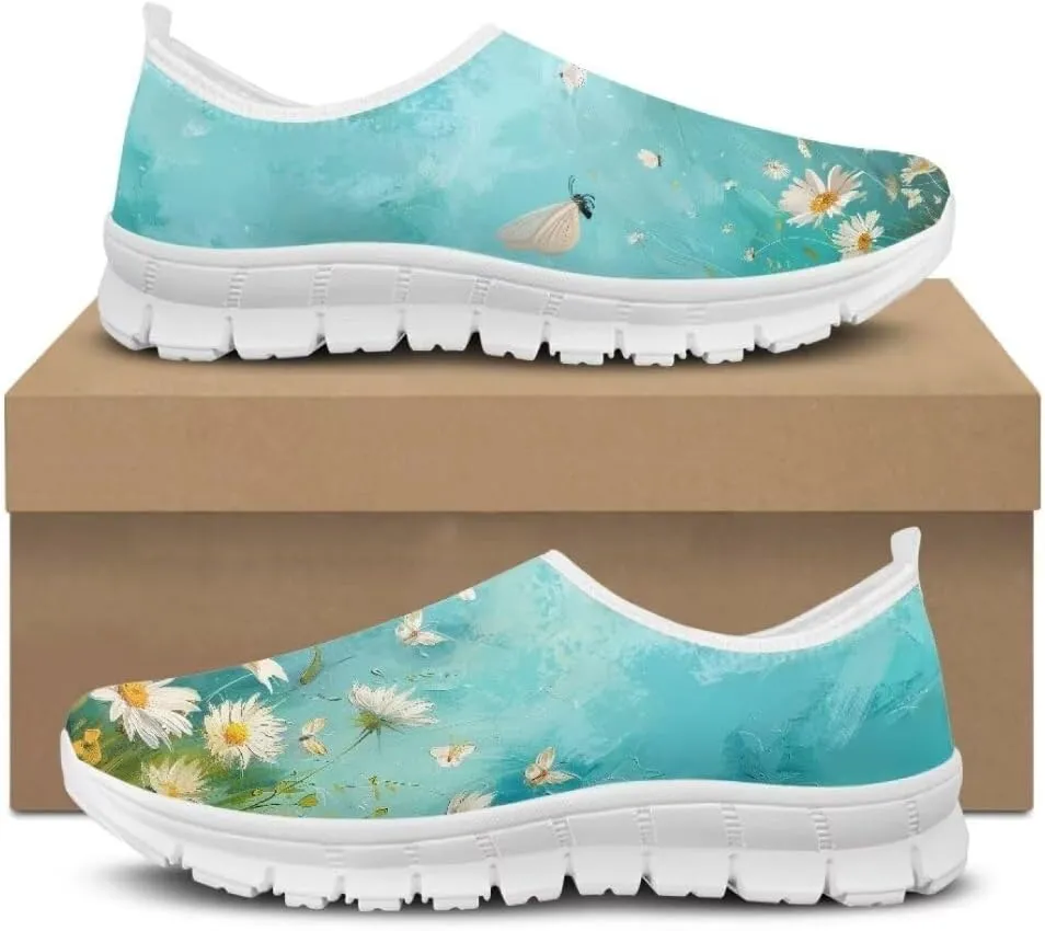 Jeiento Fashion Sneakers for Women Athletic Running Shoes Breathable Mesh Gym Sports Shoes Walking Shoes Outdoor Comfort Footwear Trainers Mesh Shoes