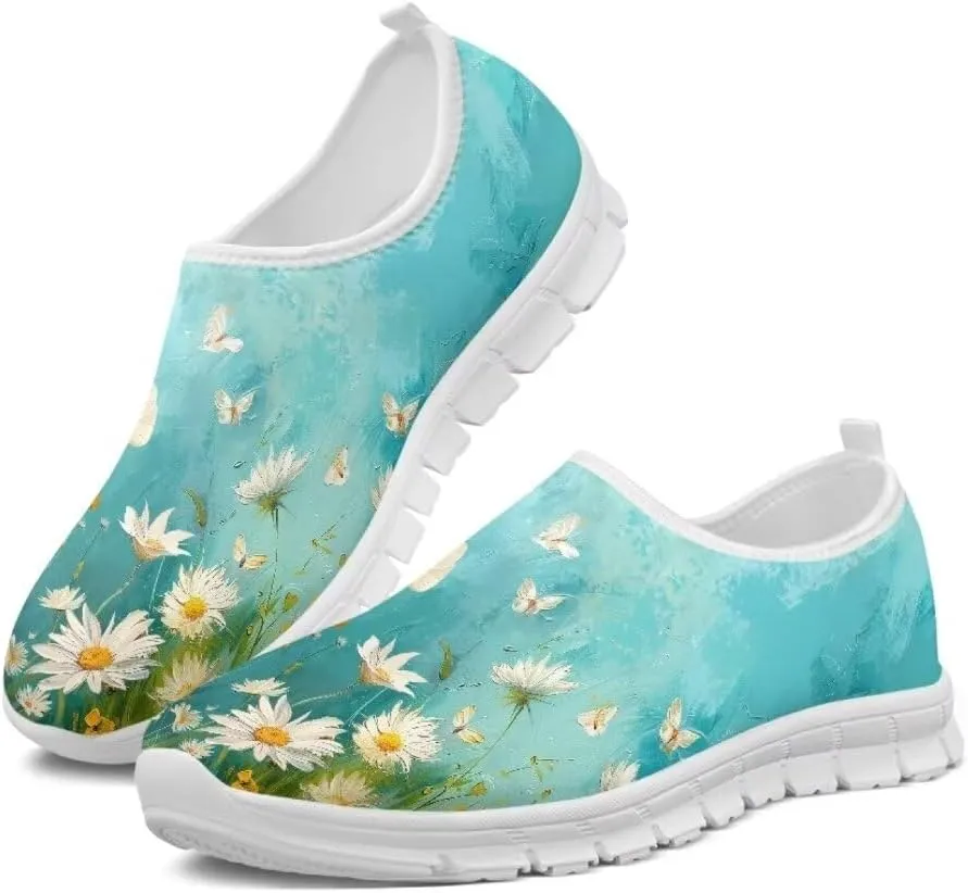 Jeiento Fashion Sneakers for Women Athletic Running Shoes Breathable Mesh Gym Sports Shoes Walking Shoes Outdoor Comfort Footwear Trainers Mesh Shoes