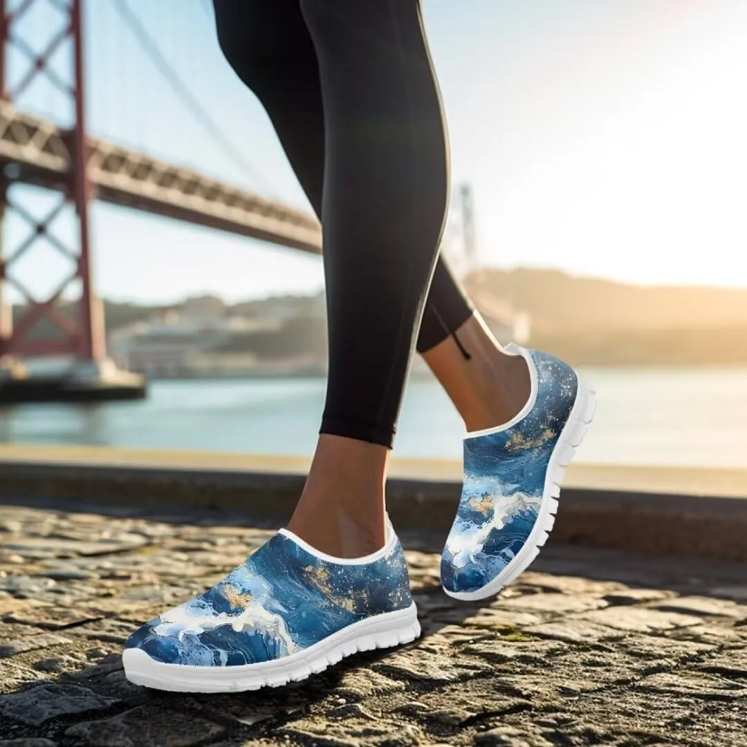 Jeiento Fashion Sneakers for Women Athletic Running Shoes Breathable Mesh Gym Sports Shoes Walking Shoes Outdoor Comfort Footwear Trainers Mesh Shoes
