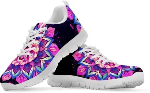 Jeiento Women Trainers Boho Mandala Walking Shoes Fashion Mesh Gym Sports Shoes Sneakers for Women