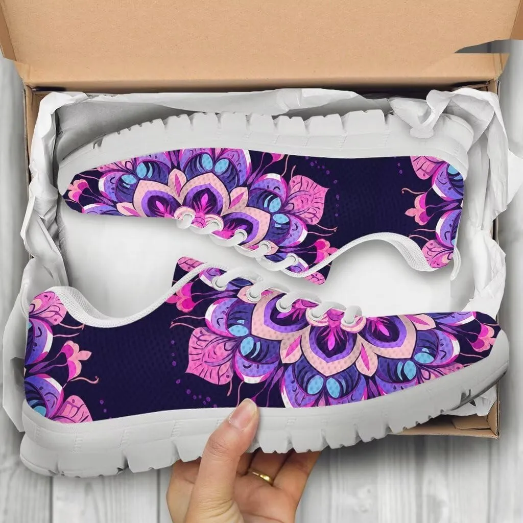 Jeiento Women Trainers Boho Mandala Walking Shoes Fashion Mesh Gym Sports Shoes Sneakers for Women