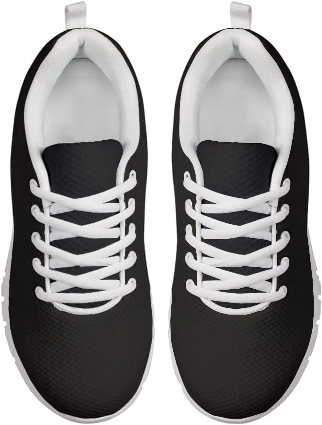 Jeiento Womens Mens Trainers Sports Running Shoes Causal Travel Walking Shoe Lace-up Breathable,Solid Color