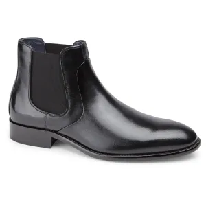 Johnston & Murphy Men's Stockton Size 10 Black Full Grain Chelsea Boots