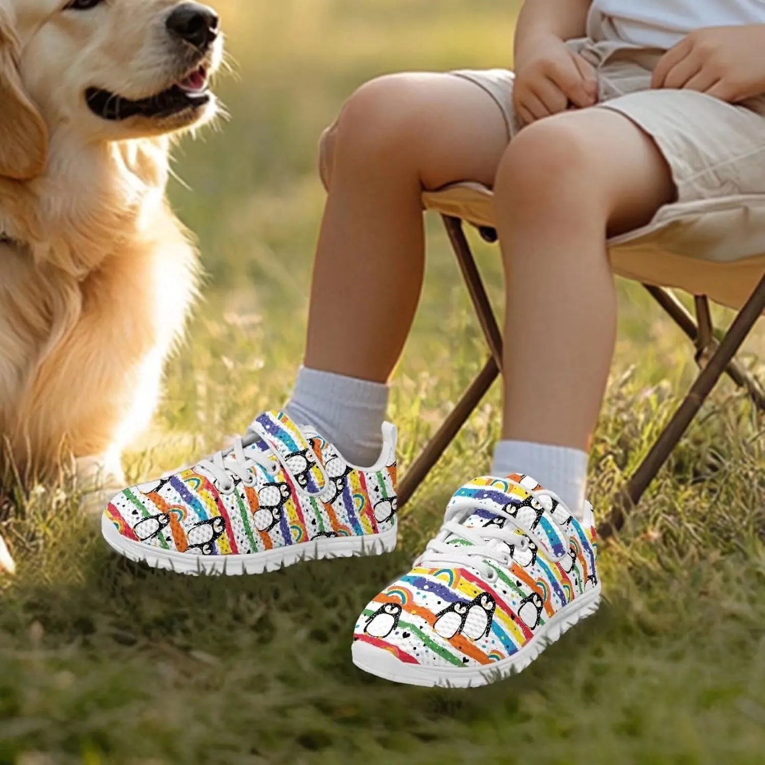 Kids Athletic Sneakers for Girls Boys Slip On Shoes