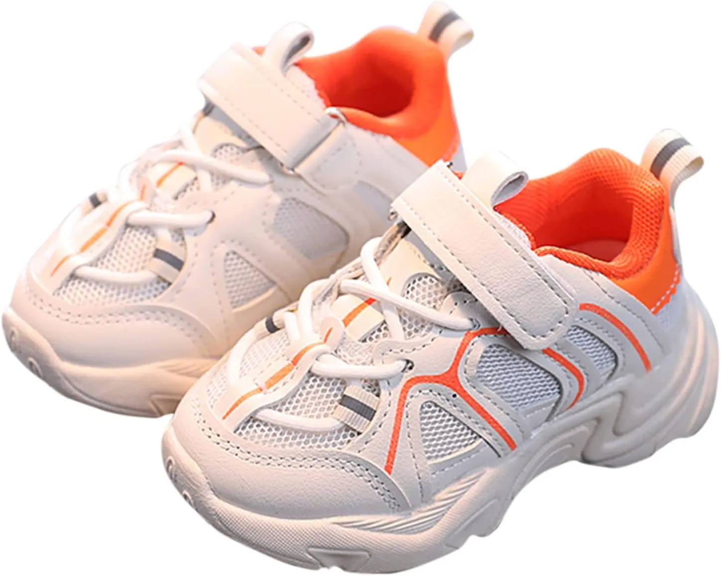 Kids Sneaker with Adjustable Strap, Comfort Support School Running Sport Shoes for Boys Girls Mesh Slip Boots Boys