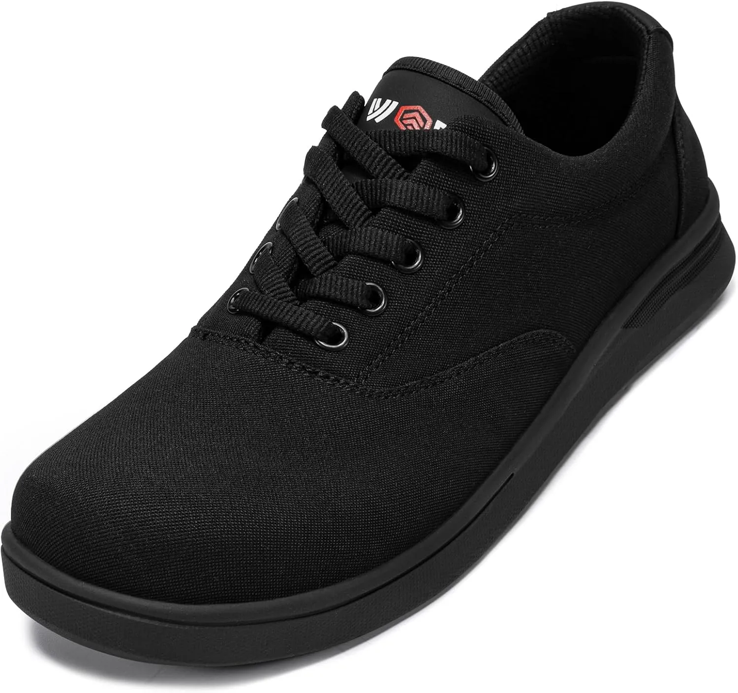 LARNMERN Steel Toe Shoes Men Lightweight Walking Sneakers,Comfortable Slip On Minimalist Shoes