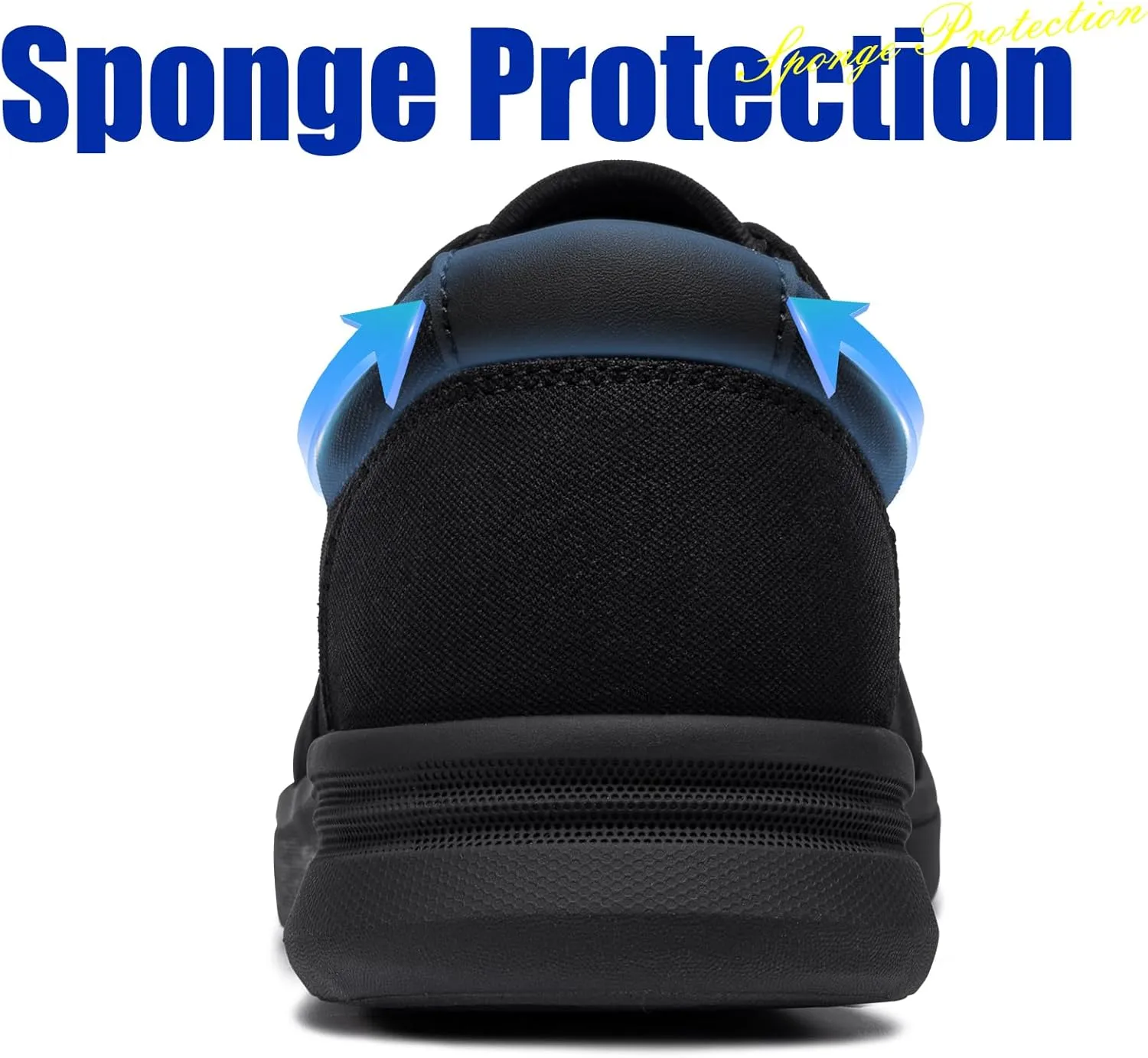 LARNMERN Steel Toe Shoes Men Lightweight Walking Sneakers,Comfortable Slip On Minimalist Shoes