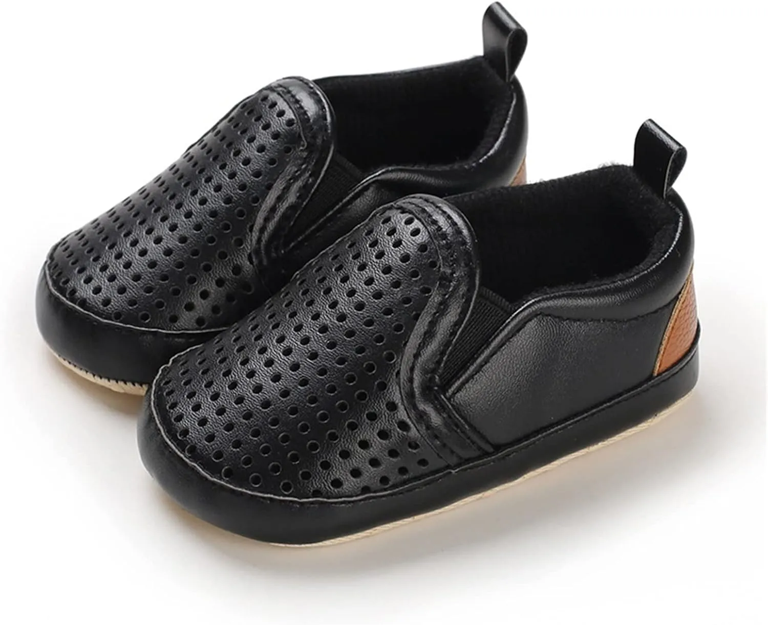 Leather Mesh Hollow First Step Shoes for Infant Toddler Baby Solid Platform Anti Slip Indoor Outdoor Casual Shoes