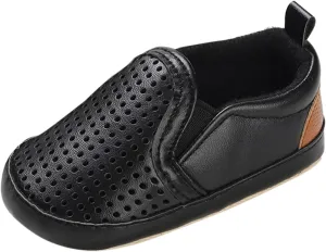 Leather Mesh Hollow First Step Shoes for Infant Toddler Baby Solid Platform Anti Slip Indoor Outdoor Casual Shoes