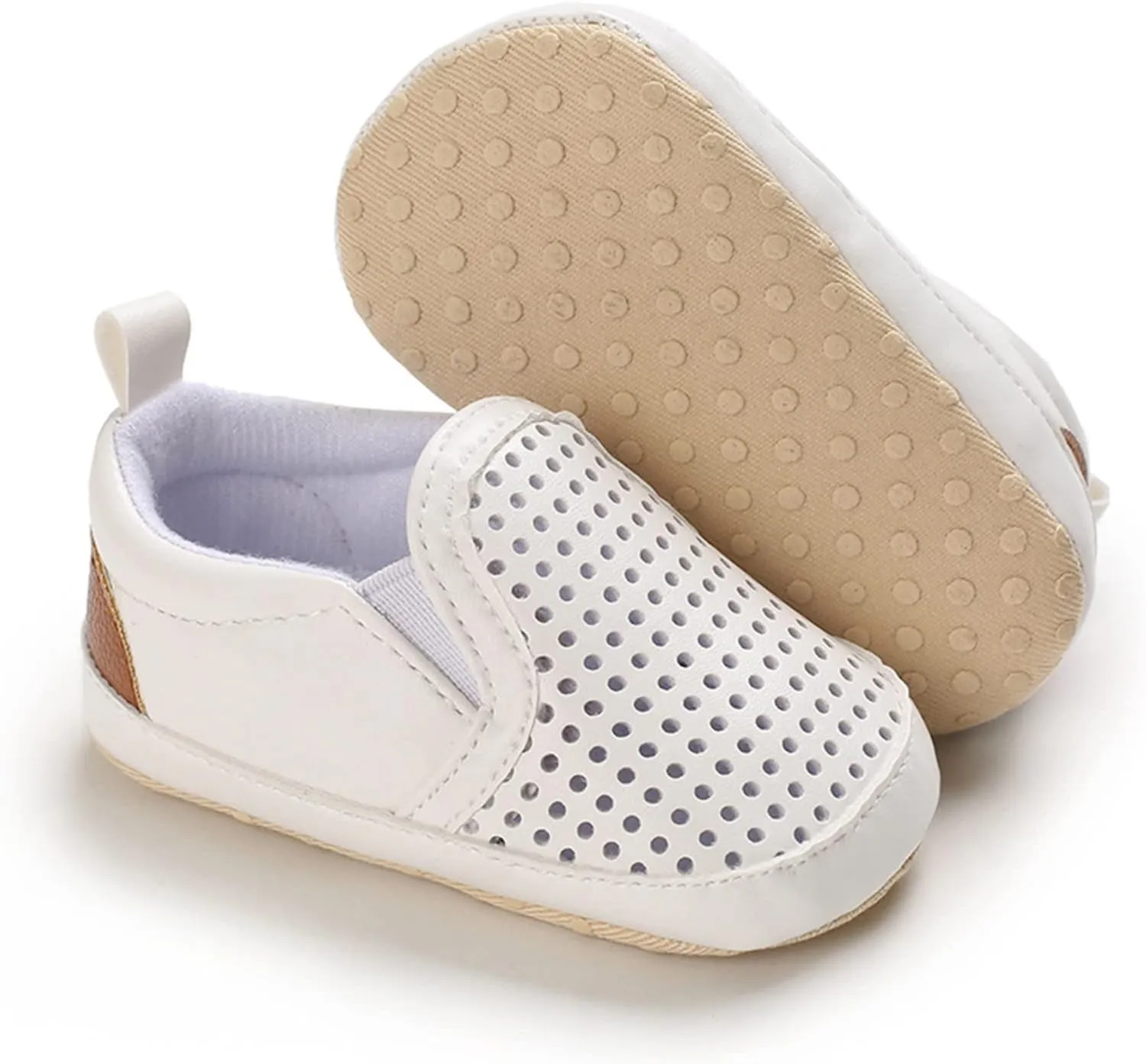 Leather Mesh Hollow First Step Shoes for Infant Toddler Baby Solid Platform Anti Slip Indoor Outdoor Casual Shoes