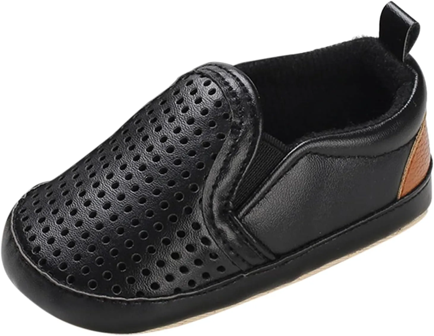 Leather Mesh Hollow First Step Shoes for Infant Toddler Baby Solid Platform Anti Slip Indoor Outdoor Casual Shoes