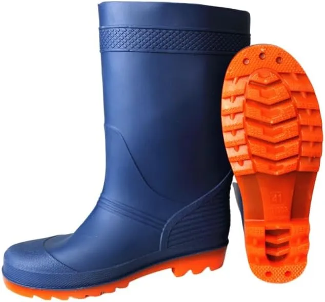Lightweight Mid Calf Anti Slip Waterproof Rubber Fishing Rain Boot for Men, Outdoor Garden Work PVC Breathable Rain Boots, for Gardening Farming Camping Fishing and Yard Working