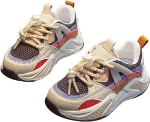 Little Kid Mesh Breathable Sneakers Lightweight Soft Sole Outdoor Shoes for Girls Boys Running Walking Hiking