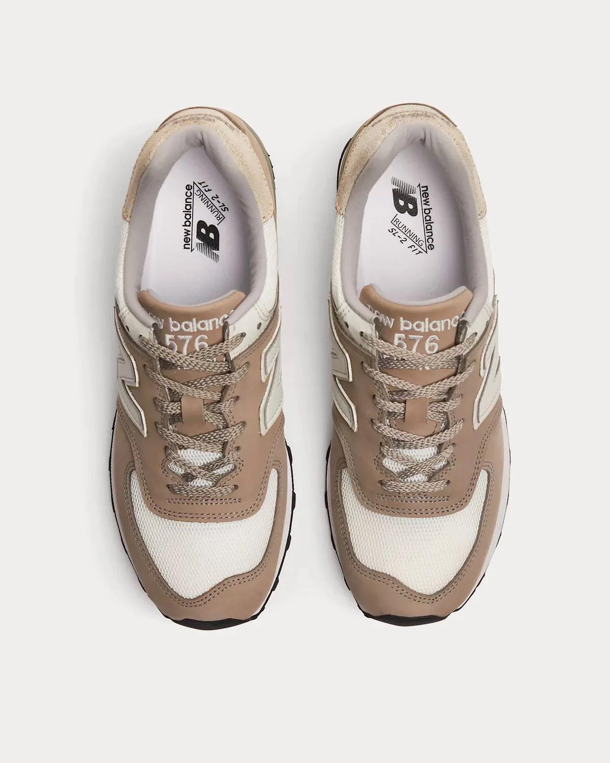 MADE in UK 576 Flint Grey / Star White / Toasted Nut Low Top Sneakers