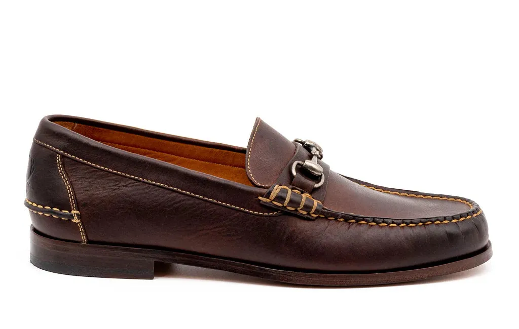 Martin Dingman - All American Saddle Leather Horse Bit Loafers - Walnut