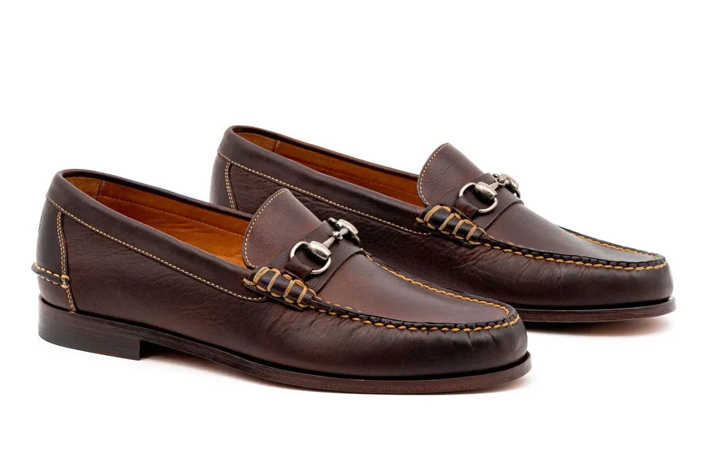 Martin Dingman - All American Saddle Leather Horse Bit Loafers - Walnut