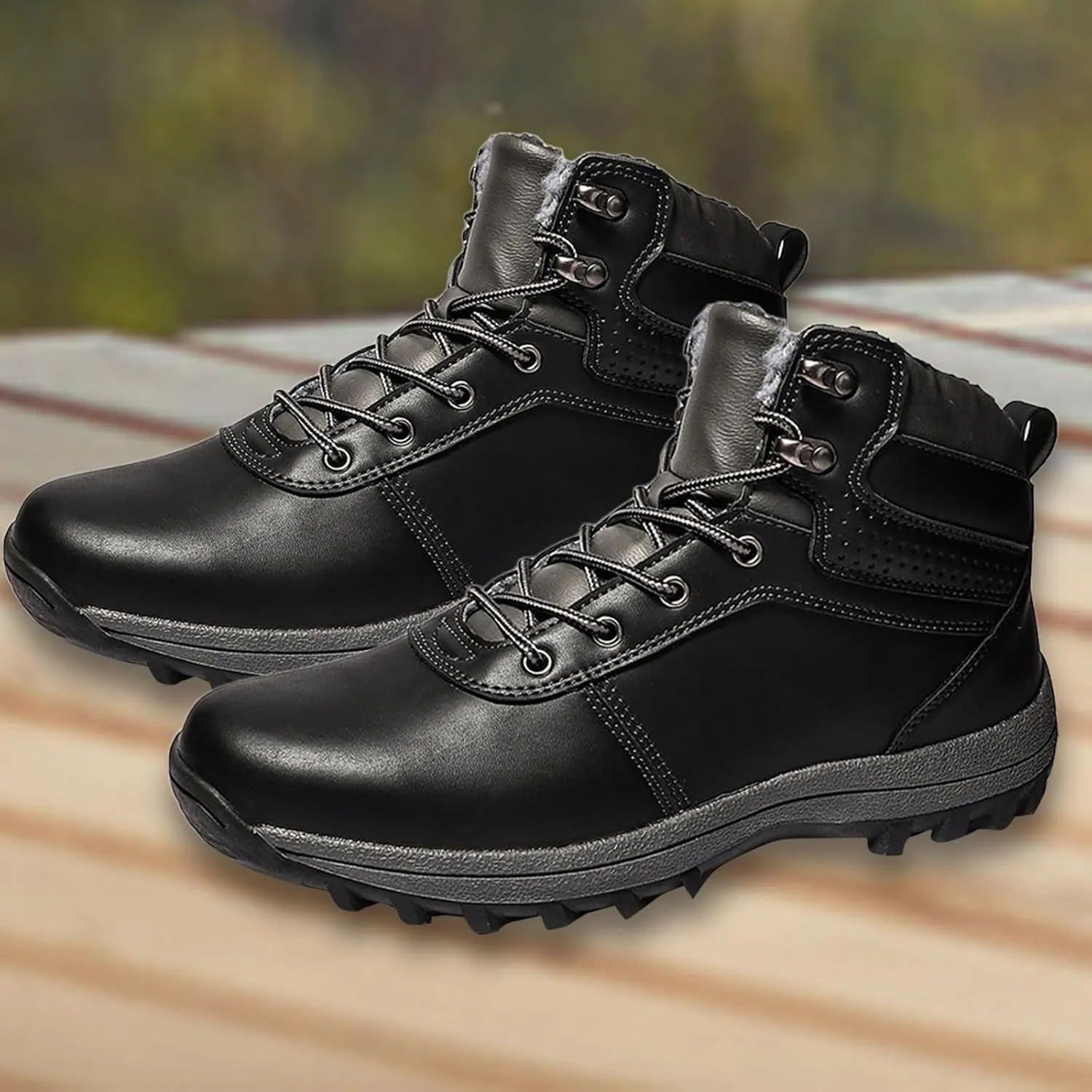 Men Work Boots Wide Width Hiking Sneakers Shoes with Hook Loop Womens Working Shoes Nonslip Outdoor Botas Waterproof Soft Toe Work Hike Grounded Footwear